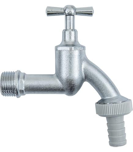 Cornat T300502 Auslaufventil 3/4 Zoll, Knebel, matt-chrom