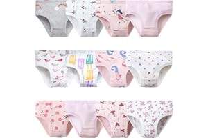 Adorel Braguitas Slips Algodón Ropa Interior Niña Pack de 12