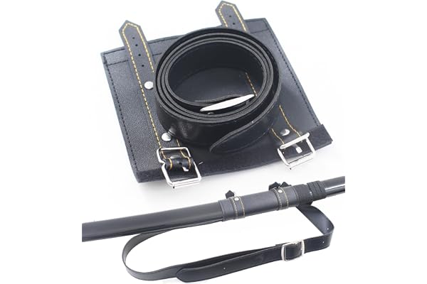 REPLIKSWORD Support Ceinture Katana Ceinturon Epee Sabre Simili Cuir Noir Porte Epee Porte Sabre Porte Katana