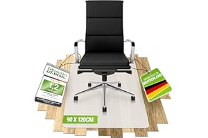 Kernburg Bodenschutzmatte für Bürostühle – transparente Schreibtischstuhl-Unterlage für Laminat, Parkett & Fliesen – rutschfest, geräuschdämmend, ideal fürs Homeoffice (90 x 120 cm)