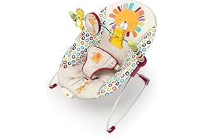 Bright Starts, Playful bujanka dla niemowląt z wibracjami, zdejmowanym łukiem do zabawy i interaktywnymi zabawkami