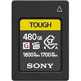 Sony CEA-G Serisi TOUGH 480GB CFexpress Tip A Bellek Kartı - VPG400 Ultra Y&uuml;ksek Hız (1800MB/s'ye Kadar Okuma ve 1700MB/s Yaz