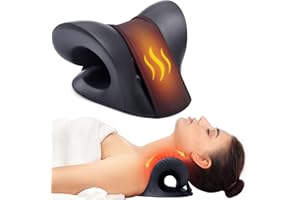 COZYHEALTH Nackenstrecker zur Linderung von Nackenschmerzen, Beheizter Nacken und Schulterentspanner mit Heizkissen für Halswirbelsäule, Chiropraktisches Kissen für TMJ Schmerzlinderung und