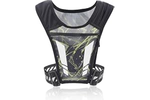 icyant Support de téléphone de Course à Pied avec 4 Poches pour entraînement léger réfléchissant Gilet de Course Sport Jogging Gilet Ceinture réglable pour la Course, la Gym, Le vélo