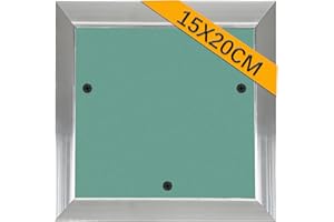 Sorlpv Revisionsklappe 15x20cm, Wartungsöffnung GK-Einlage Gipskarton 10mm, Alu-Rahmen Revisionstür Revision Wartungstür, Wartungsklappe Unsichtbar für Feuchtraumgeeignet, Trockenbau
