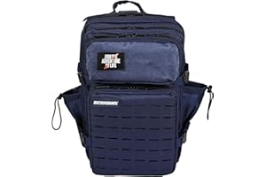 ELITRAINX Mochila Táctica 45L V2 Repelente al Agua – Oxford 1000D, Cabina Avión y Viaje, Gimnasio y CrossTraining, Compartimento Portátil y Zapatillas, Cremallera Impermeable (Marina) by ELITEX TRAINING