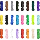 Hileyu 24 Rolls 3M Parachute Cord 4mm Paracord Cord 550 Multifunction Type III Paracord Ropes 250kg Survival Paracord Random Combination Craft Kit 7 Strands Cord Tent Rope Outdoor