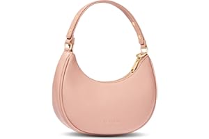VANTAMO Borsa a Mezzaluna da Donna in Ecopelle - Antifurto RFID, Tracolla Regolabile, Cerniere Dorate e Clip Anti-Borseggio - A Forma di Luna per Tutti i Giorni