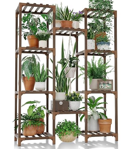 IDMarket Estantería Detroit 5 Niveles Estilo Industrial | Para Macetas Y Plantas | Metal Y MDF 106cm