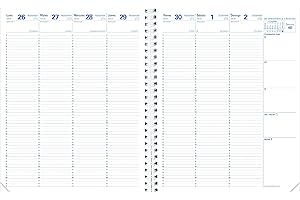 Quo Vadis 026110Q - Recambio de Agenda 12 meses EUREQUART ENE - DIC 24 Castellano Semana Vista 24x30cm Blanco