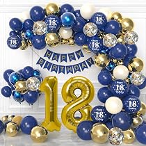 Decoration Anniversaire 18 Ans, 18 Ans Anniversaire De Fête En Beige Or