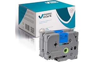 specmark Ruban TZe-535 12mm x 8m Satz x 2 St. Ruban blanc sur bleu compatible avec toutes les imprimantes Brother PT P-touch AZe-535 EZe-535 TZ-535 TZ2-535