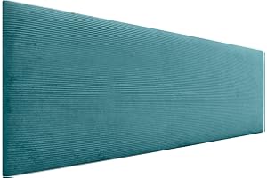 DHOME Kopfteil in unifarbenem Cord, hohe Qualität, modernes gepolstertes Kopfteil, Luxus-Bett, gepolstertes Schlafzimmer (Türkis, 160 cm)