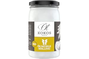 ÖLMÜHLE SOLLING - BIO Kokosöl | 100% natives Bio-Kokosnussöl | Ideal geeignet zum Braten, Backen und Frittieren, als Haut-& Haarpflege sowie für Hunde und Katzen | Inhalt: 250 ml