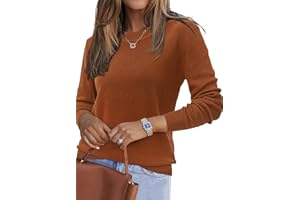 Arach&Cloz Pullover Damen Wolle Blend Kurzarm Langarm Elegant Frühjahr Winter Strickpullover Rundhals Pulli Bluse Tops