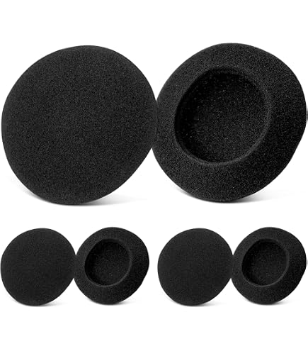 8 Cuscinetti Auricolari In Schiuma Per Sennheiser PC131/PC135/PMX100 – Misura 50mm, Traspiranti E Facili Da Montare