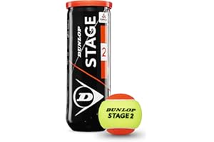 Dunlop Stage 2 Orange 3PET Balle de Tennis Adulte Unisexe