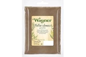 Wagner Gewürze Pfeffer schwarz gemahlen, 1er Pack (1 x 250 g)