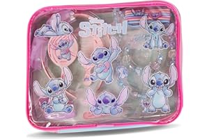 Disney - Stitch Accessoire Bijoux et Cheveux Fille - Cadeau Stitch Enfant - Lilo et Stitch Idée Cadeau Fille - Brosse, collier, bracelet Stitch - Accessoire Stitch pour enfant