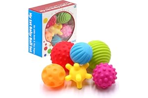THE MAGIC TOY SHOP My First Baby Multi-Textured Sensory Soft Balls Multicolor Different Shaped Set for Babies and Toddlers Toy 6 pcs for Early Development, Sensory Toys for Babies