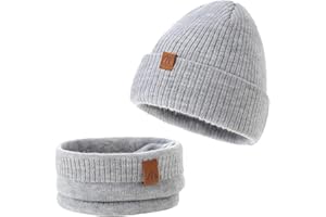 AHAHA Berretta Neonati Morbido Cappello e Sciarpa Bambino Caldo Berretto Bambino Invernale Buona Elasticità Cappello Bimbo