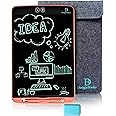 DoogleBooks® 12-Inch Partial Erasure LCD Writing Board - Portable LCD Tablet - Electronic Writing Drawing Board with Dual Erase Functions, 2 Styluses, Sleeve, Rubber Tips – “UK Safety Approved” (Pink)