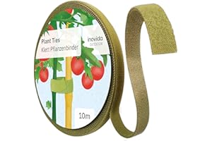 ‎INOVIDA Klettband Pflanzenbinder : 10m Pflanzen Klettband Selbstklebend als wetterfeste Rankhilfe für Pflanzen – Pflanzen Stütze – Rankhilfe für Kletterpflanzen – Rankhilfe Zimmerpflanzen Grün – Inovida