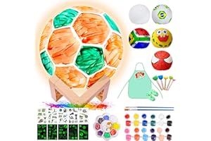 ONLYFUN Kit Peinture Enfant avec Lampe de Football, Veilleuse de Peindre 3D, Kit Materiel Dessin Bricolage Jouet, Loisir Ensemble Créatif activité pour Garçons, Cadeau d'anniversaire pour Filles de 3-12 Ans