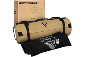 ‎RDX RDX Gewichtssack für Fitness Krafttraining, Ungefüllten Power Bag mit 8 Griffe, Core Sandbag Gewichtete, 2-90 KG Sandsack Ideal für Viele Functional Training Running Rucking Strongman Lifting Workout