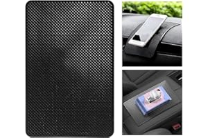SpetngSake 1 Stück 13 x 18cm Antirutschmatte Auto, Schwarz, PVC, Universelle Passform, Dashboard, Handy Matte Auto, für Auto