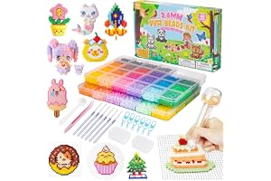 Highttoy Set med 18800 Strykpärlor 2.6mm med Penna och Tillbehör | Komplett Set med 18800 Pärlor i 48 Färger 2.6mm med Tillbehör, Ergonomisk Pärlpenna med 2 Reservbehållare, Öka Effektiviteten