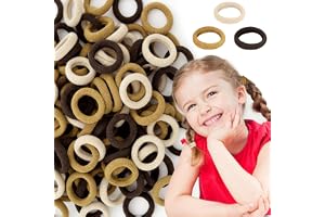 300 st Hårsnoddar för Småbarn, Elastiska Ponytail-hållare 20 mm Gummiband för Flickor, Barn och Spädbarn (Kaffe)