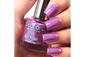 MAJOR DIJIT Smalto Unghie glitter, scintillio riflettente super brillante nail polish Smalto per unghie con glitter olografico super glitter asciugatura rapida e lunga durata 10ml (Rosso viola, 10ml)