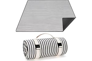 TwentyNext Picnic Blanket Extra Large 57.1"x78.7" Waterproof & Sandproof Beach Picnic Mat, Machine Washable Folding Camping Rug with Carry Strap for Park, Outdoor Concerts, Hiking, Travel (Navy Blue)