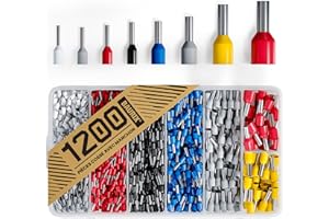 BAURIX® Embouts de cablage 1200 pièces - Cosse a Sertir triés selon DIN - [0,5-10 mm²] - Set d'embout cable electrique isolants professionnels - Connecteur électrique