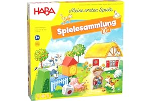 HABA Meine ersten Spiele – Bauernhof Spielesammlung ab 2 Jahren für 1–3 Kinder, 10 Spiele zur Förderung von Motorik & Zuordnung – pädagogisch wertvoll – 1304223001
