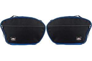 GREAT BIKERS GEAR - Bolsas para Ducati Multistrada 1200 bolsas hasta 2014, color azul/negro, par de colores para moto | bolsa interior