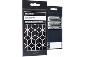 Luxshield Zestaw naklejek odblaskowych – małe romby – na rower, skuter, wózek dziecięcy – elementy odblaskowe dla dzieci