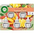 Air Wick Plug in Scented Oil Refill Freshener Essential Oils, Fresh Peach and Sweet Nectar, 5 Count