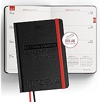 TOBJA® Calendar 2025 A6 1 Week 2 Pages - Book Diary As Planner - View #6