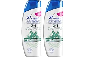 Head & Shoulders, Antiprurito 2 in 1 Shampoo antiforfora e balsamo per prurito legato alla x pellicole, deterge e lenisce la tua pelle capelu, Formula 2 x 270 ml