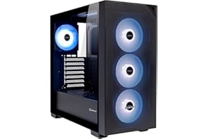 UNYKAch Caja ATX Revelat Mesh Black – Torre Gaming con 4 Ventiladores ARGB, USB 3.0 & USB C Gen2, Lateral de Cristal Templado, Soporta Tarjetas gráficas hasta 425 mm y refrigeración líquida 360 mm