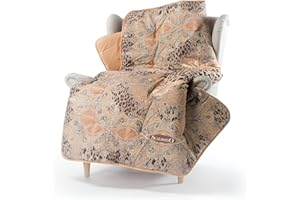 Caleffi Scaldotto- Plaid Divano e Letto 130x170 cm Morbida Microfibra Calda Avvolgente, Copridivano e Copriletto Trapuntato Artigianale e Lavabile, Coperta Copri Divano e Copri Letto Ottimo Comfort