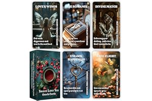 GZXINKE Love Tea Oracle Cards - Twin Flames & Soulmates Deck, Romance & Life Relationships Oracle Cards for Beginners