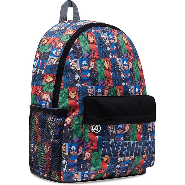 Zaino Bambini Captain America Scudo Avengers Borsa Scuola Tracolla PU
