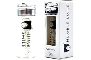 Humble Smile Natural Silk Dental Floss, Recyclable Glass Container, Peppermint Flavor, 30 Meters
