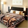 Hiyoko Deer Throw Blanket, 90 by 75 Inches, Animal Mink Korean Comfy, Safari, Traveling, Camping