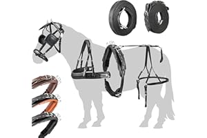 ‎ESPOSITA Esposita Einspännergeschirr „ Shettyglück “ Shettygeschirr Kutschgeschirr für Shetty Geschirr für Minishetty bis XL Shetty Fahrgeschirr für Einspänner kleines Pony