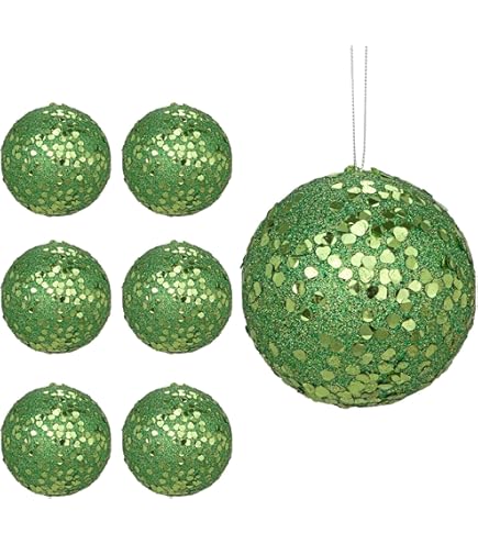 Boules De Noël à Paillettes Incassables - Lot De 2 Boules De 15 Cm Pour Déco De Fêtes