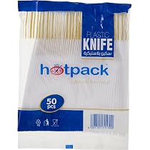 Hotpack Disposable Cutlery Plastic White Knife, 50 Pieces : Amazon ...